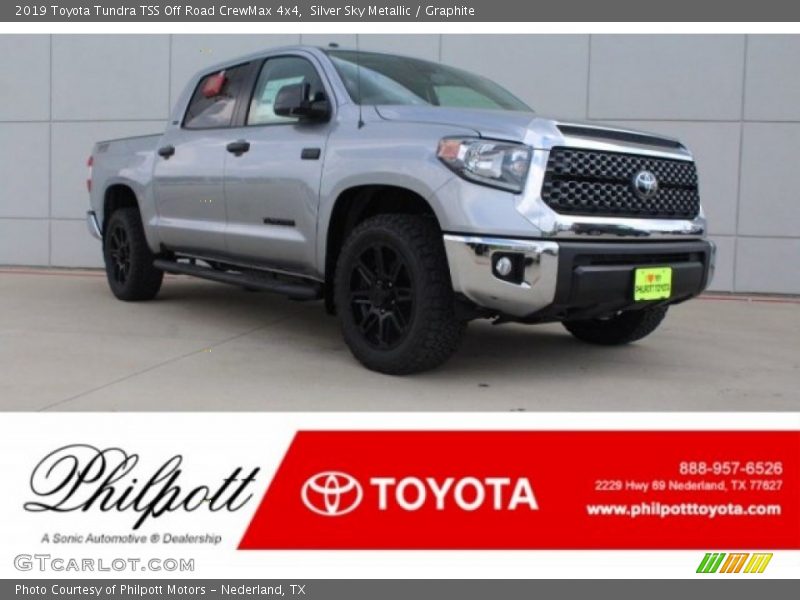 Silver Sky Metallic / Graphite 2019 Toyota Tundra TSS Off Road CrewMax 4x4