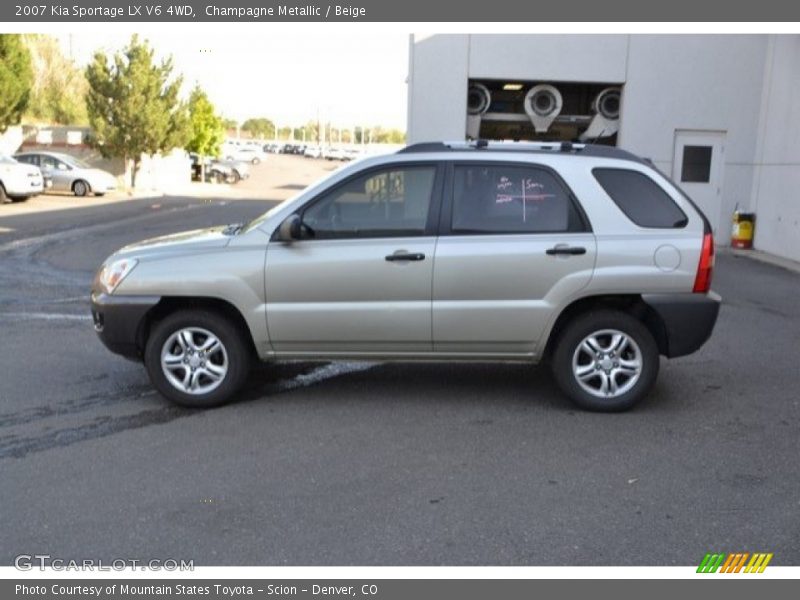 Champagne Metallic / Beige 2007 Kia Sportage LX V6 4WD