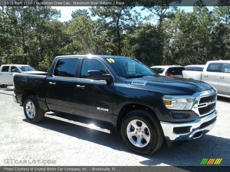 Maximum Steel Metallic / Black 2019 Ram 1500 Tradesman Crew Cab