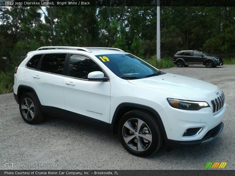Bright White / Black 2019 Jeep Cherokee Limited