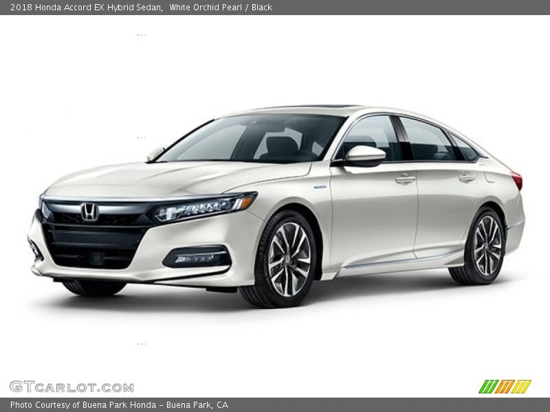 White Orchid Pearl / Black 2018 Honda Accord EX Hybrid Sedan