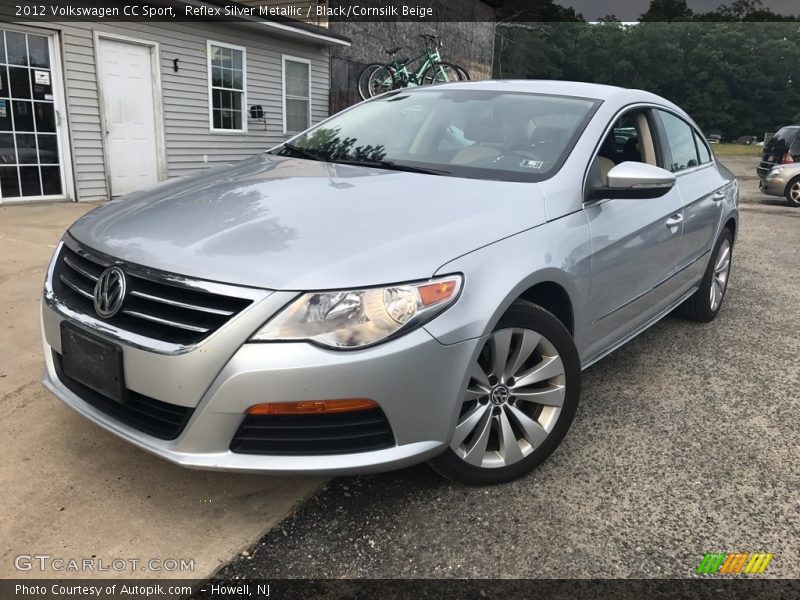 Reflex Silver Metallic / Black/Cornsilk Beige 2012 Volkswagen CC Sport