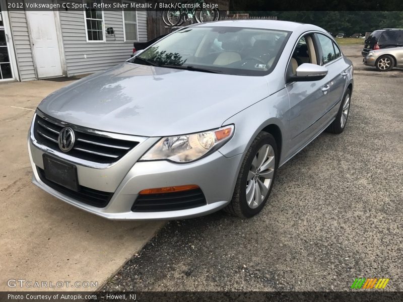 Reflex Silver Metallic / Black/Cornsilk Beige 2012 Volkswagen CC Sport