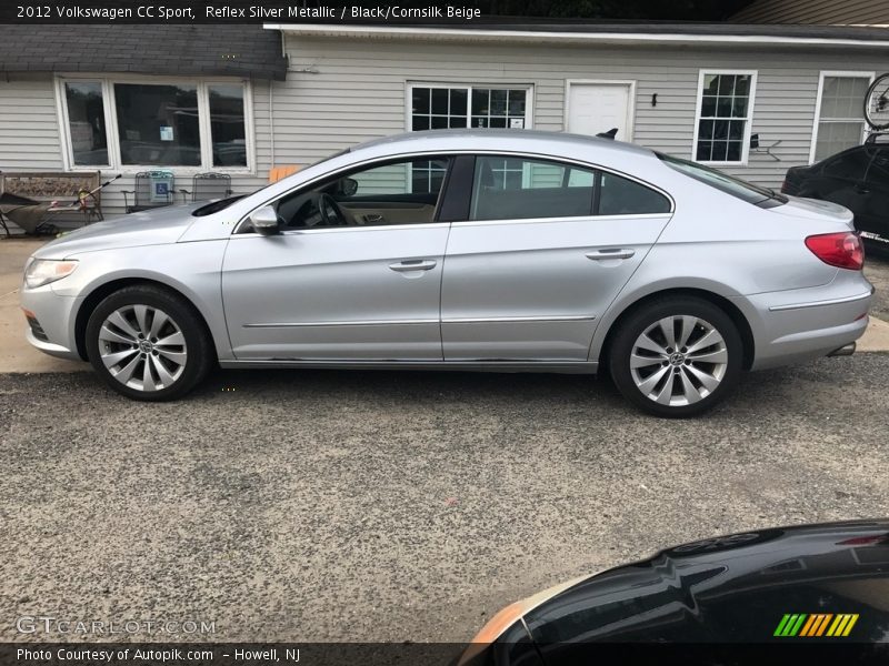 Reflex Silver Metallic / Black/Cornsilk Beige 2012 Volkswagen CC Sport