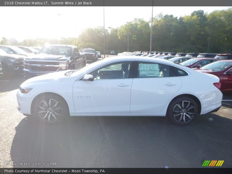 Summit White / Jet Black 2018 Chevrolet Malibu LT