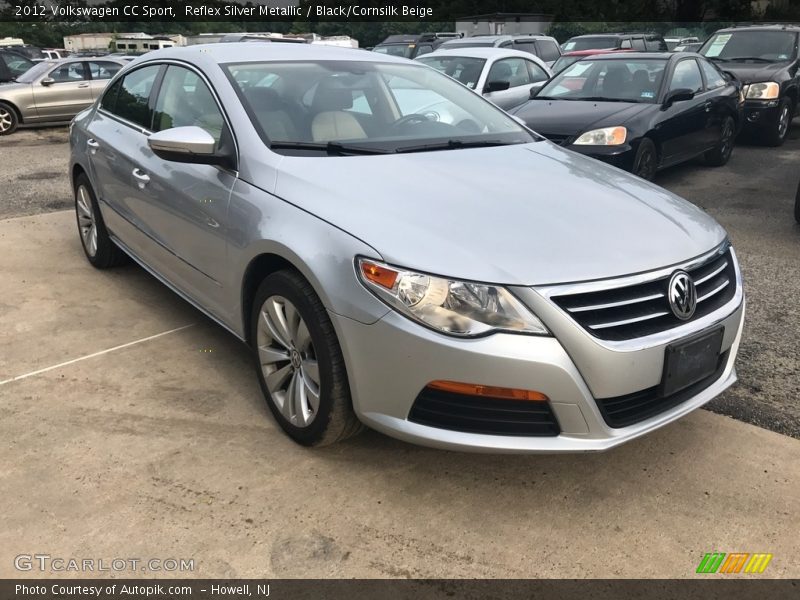 Reflex Silver Metallic / Black/Cornsilk Beige 2012 Volkswagen CC Sport