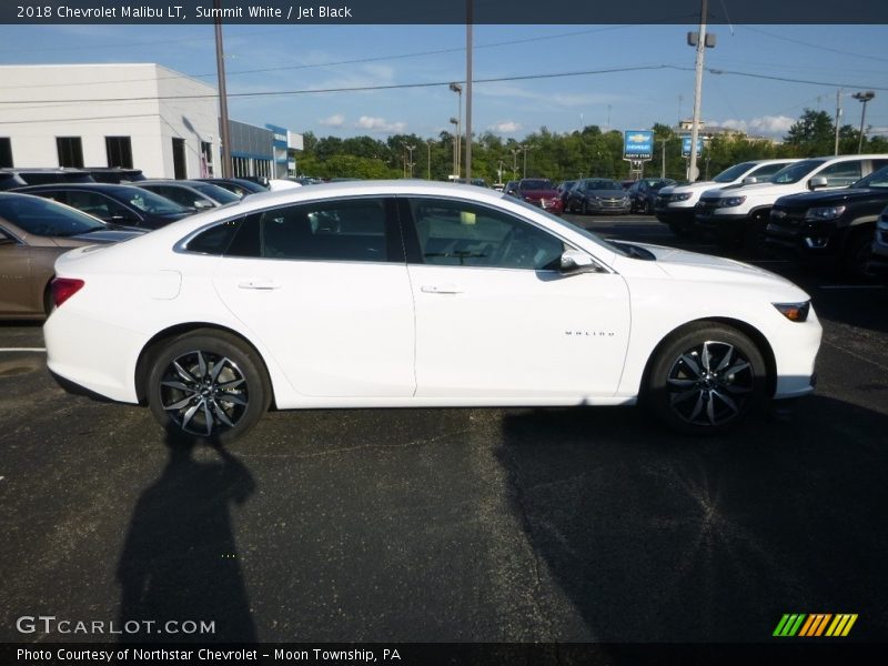 Summit White / Jet Black 2018 Chevrolet Malibu LT