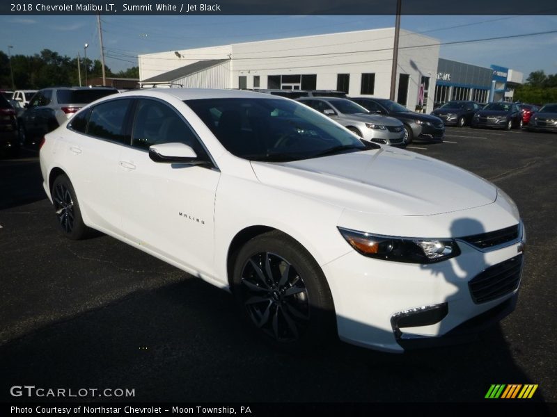 Summit White / Jet Black 2018 Chevrolet Malibu LT