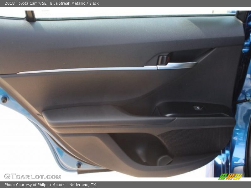 Blue Streak Metallic / Black 2018 Toyota Camry SE