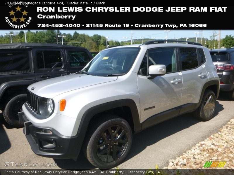 Glacier Metallic / Black 2018 Jeep Renegade Latitude 4x4
