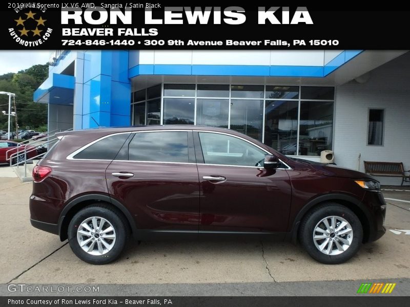 Sangria / Satin Black 2019 Kia Sorento LX V6 AWD
