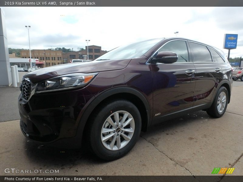 Sangria / Satin Black 2019 Kia Sorento LX V6 AWD