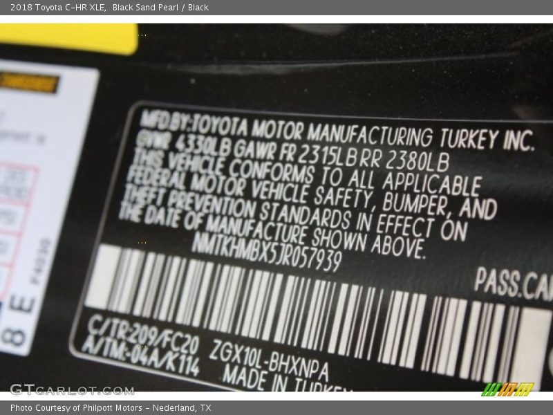 Black Sand Pearl / Black 2018 Toyota C-HR XLE