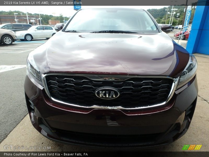 Sangria / Satin Black 2019 Kia Sorento LX V6 AWD