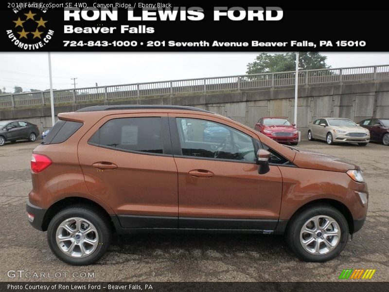 Canyon Ridge / Ebony Black 2018 Ford EcoSport SE 4WD