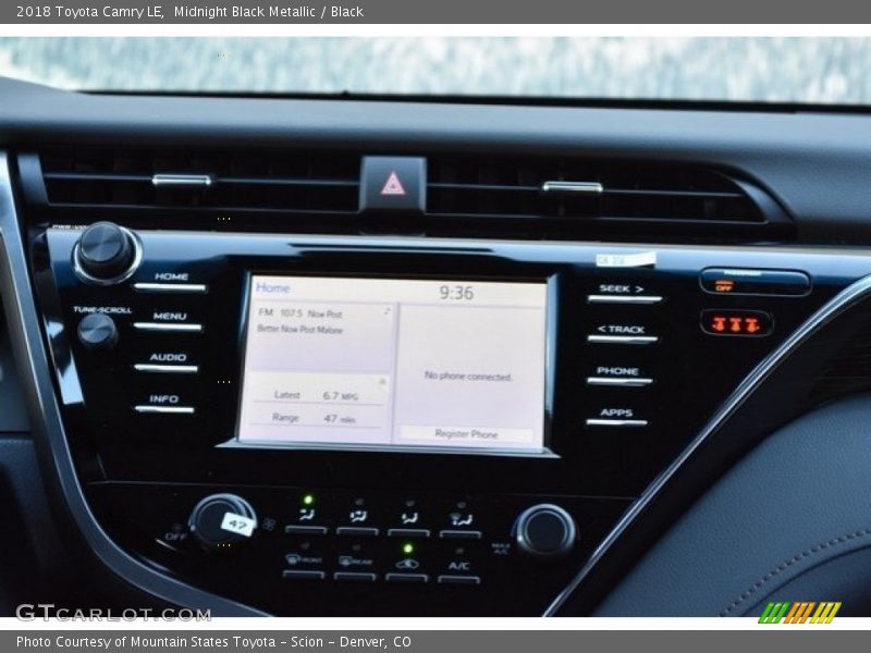 Midnight Black Metallic / Black 2018 Toyota Camry LE