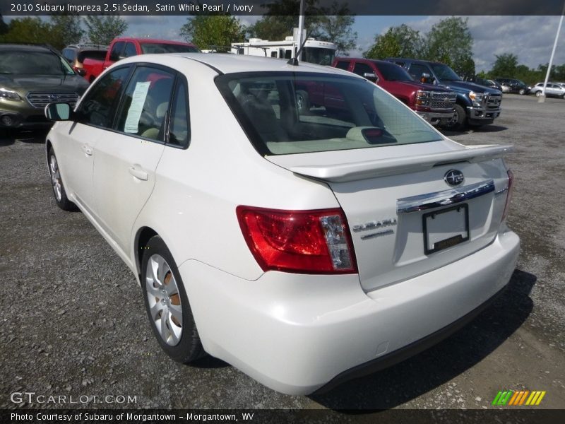 Satin White Pearl / Ivory 2010 Subaru Impreza 2.5i Sedan