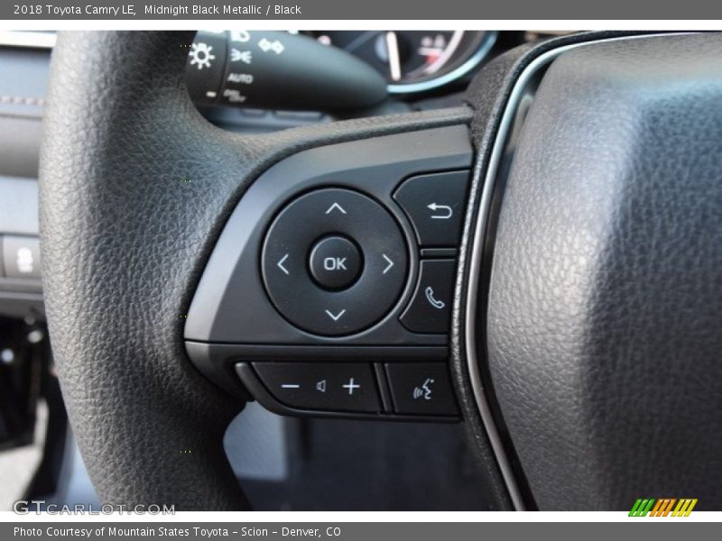 Midnight Black Metallic / Black 2018 Toyota Camry LE