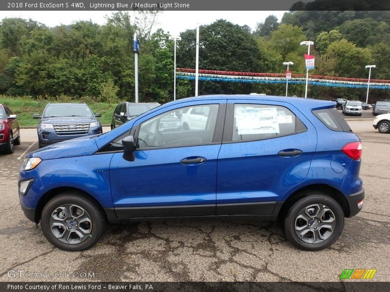 Lightning Blue / Medium Light Stone 2018 Ford EcoSport S 4WD