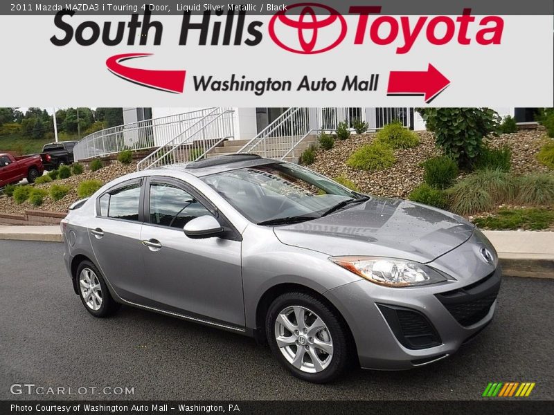 Liquid Silver Metallic / Black 2011 Mazda MAZDA3 i Touring 4 Door