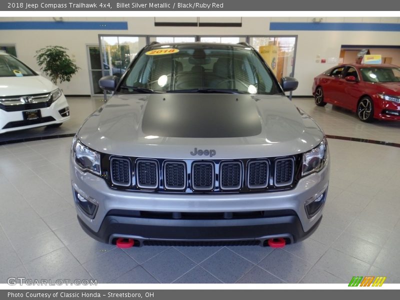Billet Silver Metallic / Black/Ruby Red 2018 Jeep Compass Trailhawk 4x4