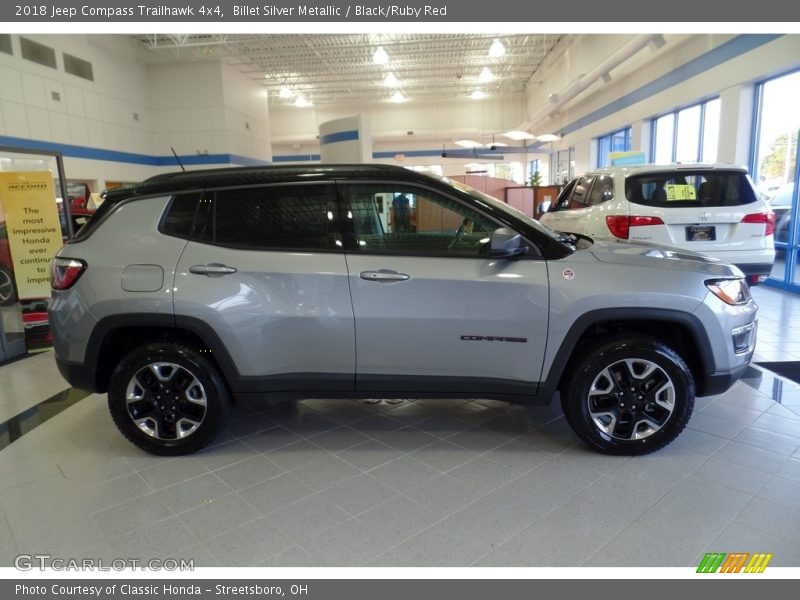 Billet Silver Metallic / Black/Ruby Red 2018 Jeep Compass Trailhawk 4x4