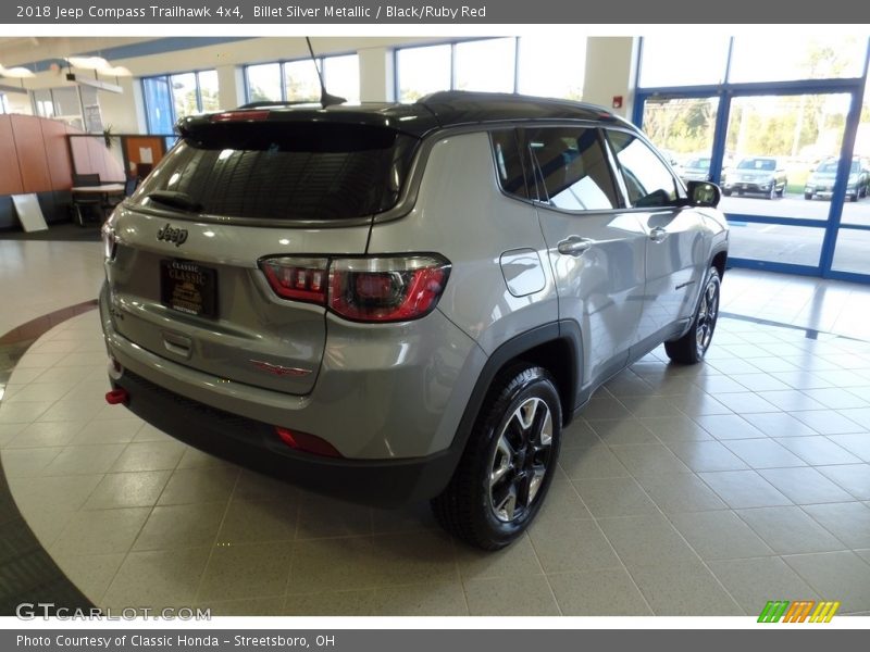 Billet Silver Metallic / Black/Ruby Red 2018 Jeep Compass Trailhawk 4x4