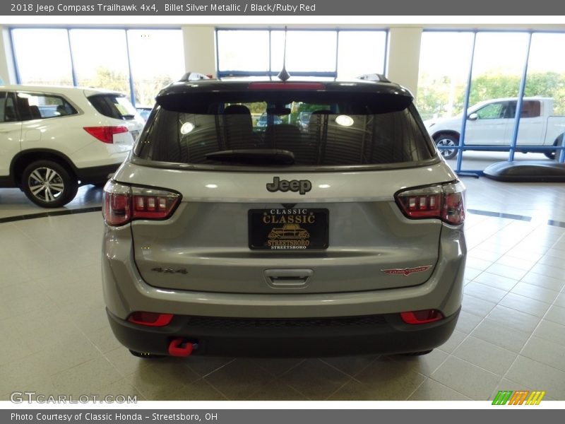 Billet Silver Metallic / Black/Ruby Red 2018 Jeep Compass Trailhawk 4x4