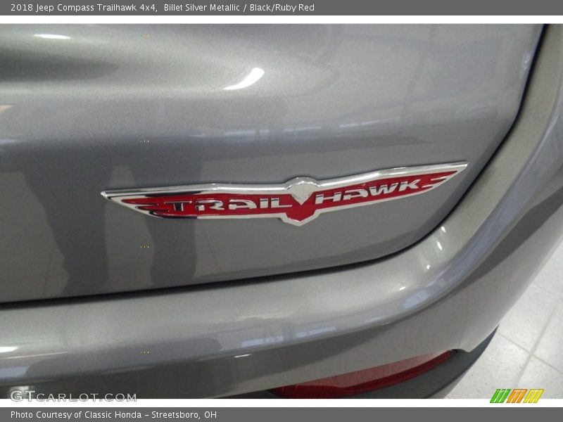 Billet Silver Metallic / Black/Ruby Red 2018 Jeep Compass Trailhawk 4x4