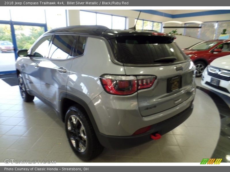 Billet Silver Metallic / Black/Ruby Red 2018 Jeep Compass Trailhawk 4x4