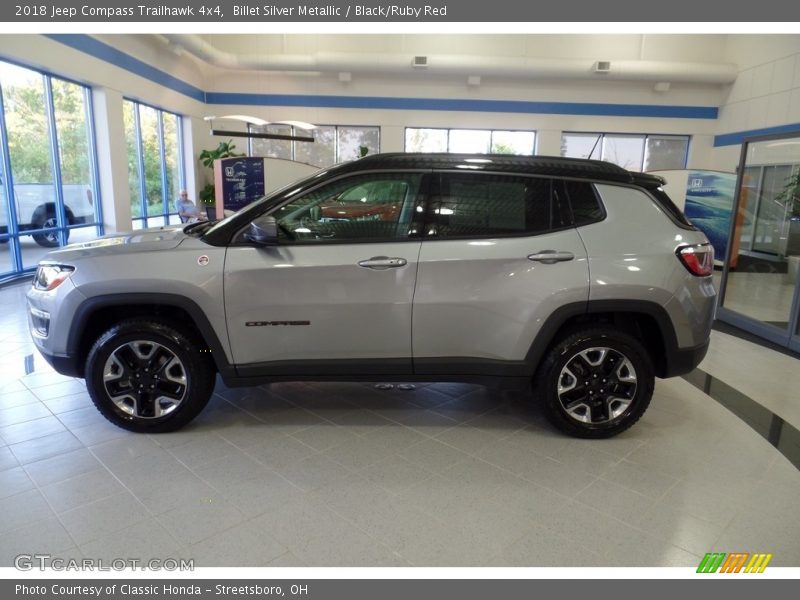 Billet Silver Metallic / Black/Ruby Red 2018 Jeep Compass Trailhawk 4x4
