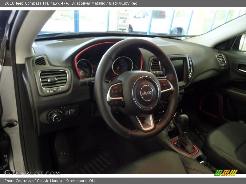 Billet Silver Metallic / Black/Ruby Red 2018 Jeep Compass Trailhawk 4x4