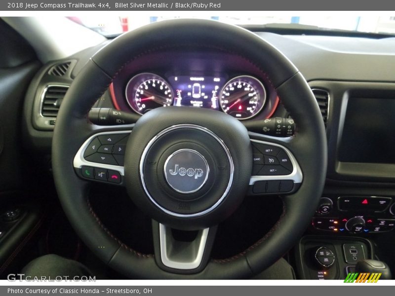 Billet Silver Metallic / Black/Ruby Red 2018 Jeep Compass Trailhawk 4x4