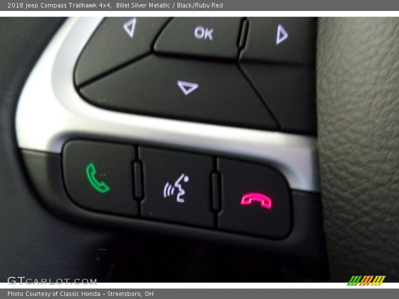 Billet Silver Metallic / Black/Ruby Red 2018 Jeep Compass Trailhawk 4x4