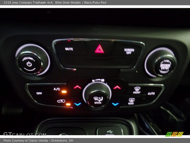 Billet Silver Metallic / Black/Ruby Red 2018 Jeep Compass Trailhawk 4x4