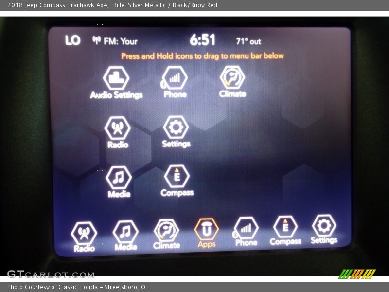 Billet Silver Metallic / Black/Ruby Red 2018 Jeep Compass Trailhawk 4x4