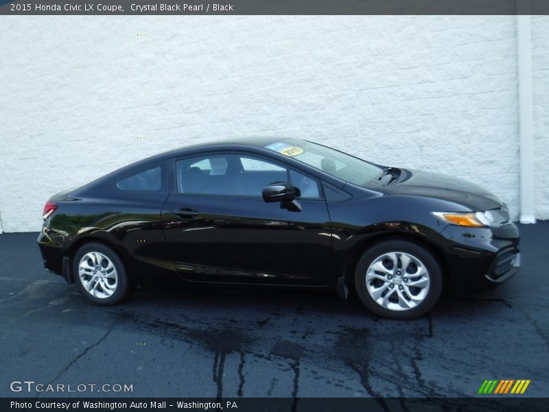 Crystal Black Pearl / Black 2015 Honda Civic LX Coupe