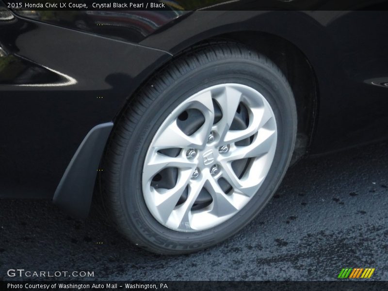 Crystal Black Pearl / Black 2015 Honda Civic LX Coupe