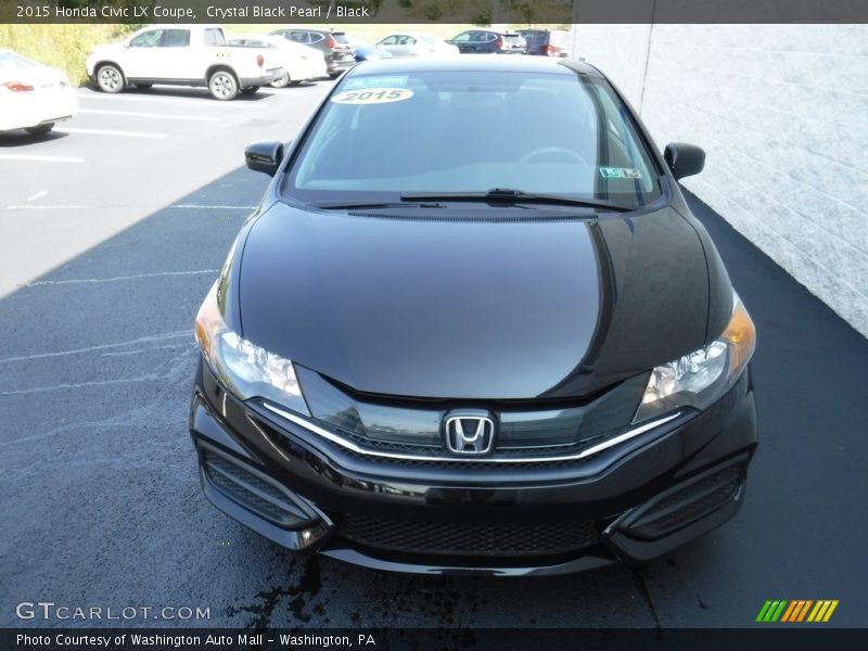 Crystal Black Pearl / Black 2015 Honda Civic LX Coupe