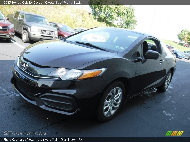 Crystal Black Pearl / Black 2015 Honda Civic LX Coupe