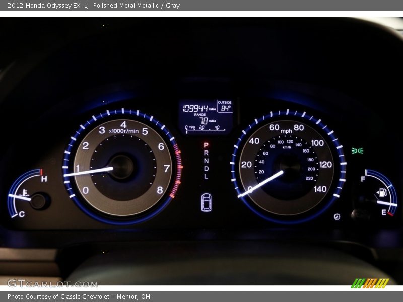 Polished Metal Metallic / Gray 2012 Honda Odyssey EX-L
