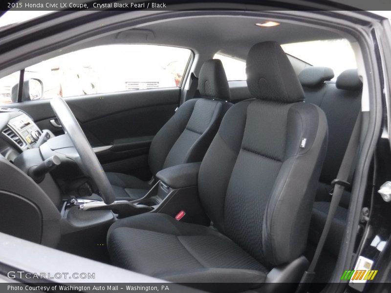 Crystal Black Pearl / Black 2015 Honda Civic LX Coupe