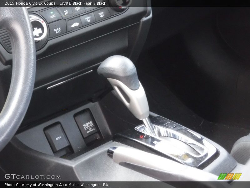Crystal Black Pearl / Black 2015 Honda Civic LX Coupe