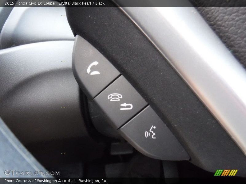 Crystal Black Pearl / Black 2015 Honda Civic LX Coupe