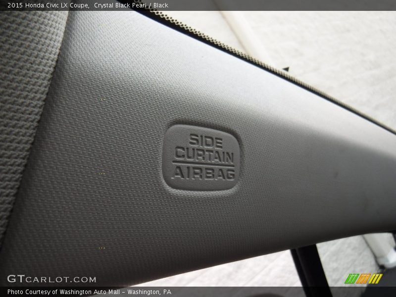 Crystal Black Pearl / Black 2015 Honda Civic LX Coupe