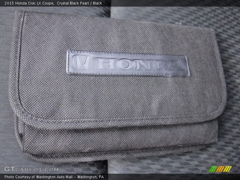Crystal Black Pearl / Black 2015 Honda Civic LX Coupe
