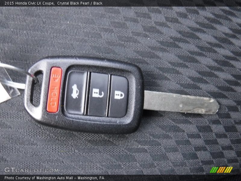 Crystal Black Pearl / Black 2015 Honda Civic LX Coupe