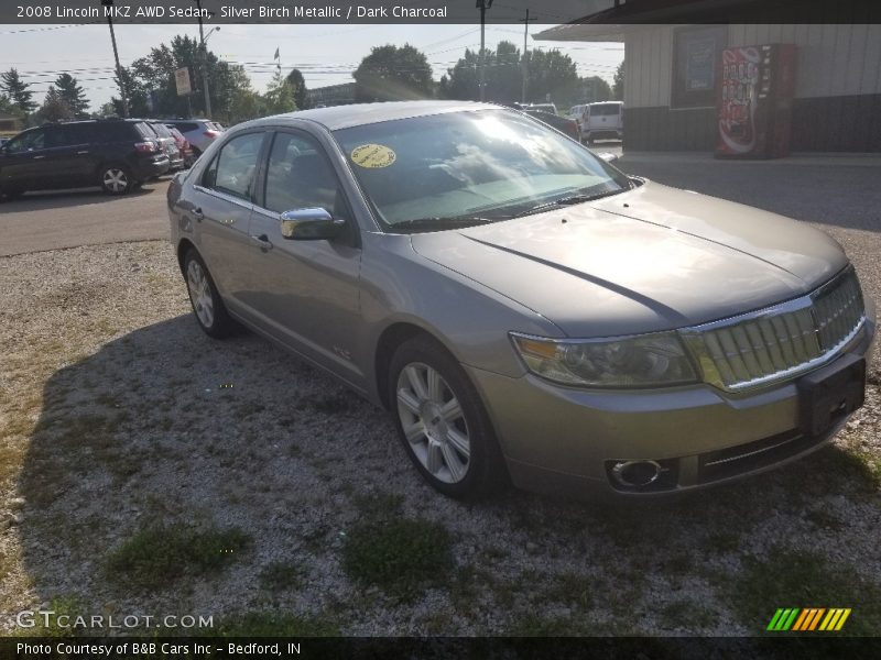 Silver Birch Metallic / Dark Charcoal 2008 Lincoln MKZ AWD Sedan