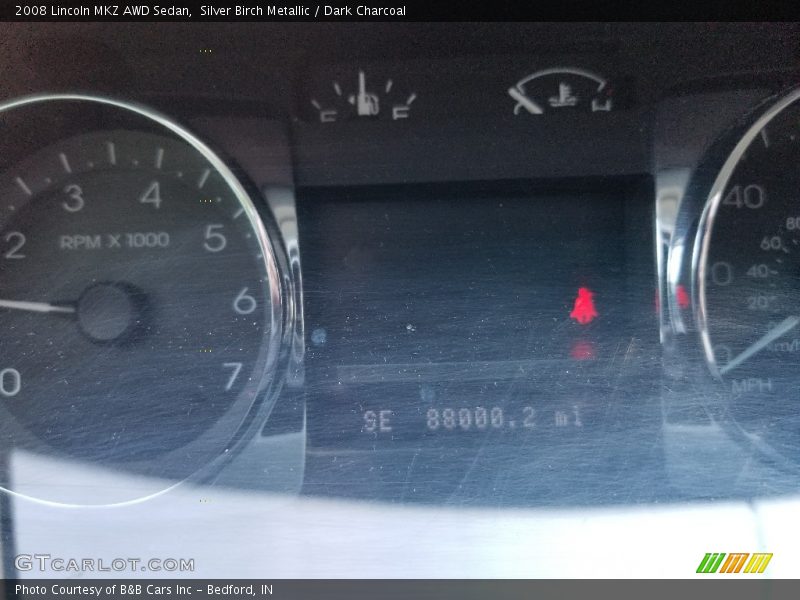 Silver Birch Metallic / Dark Charcoal 2008 Lincoln MKZ AWD Sedan