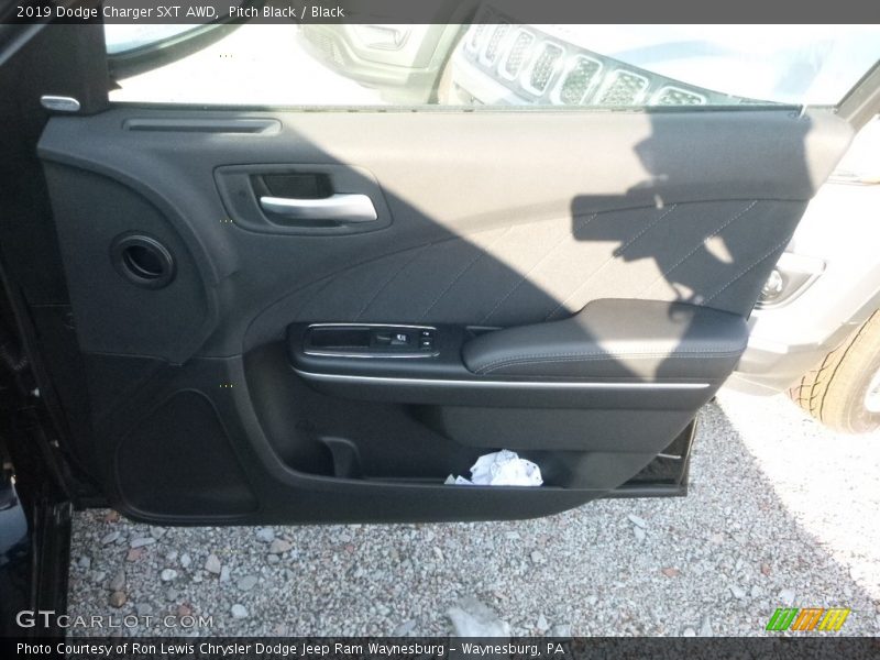 Pitch Black / Black 2019 Dodge Charger SXT AWD
